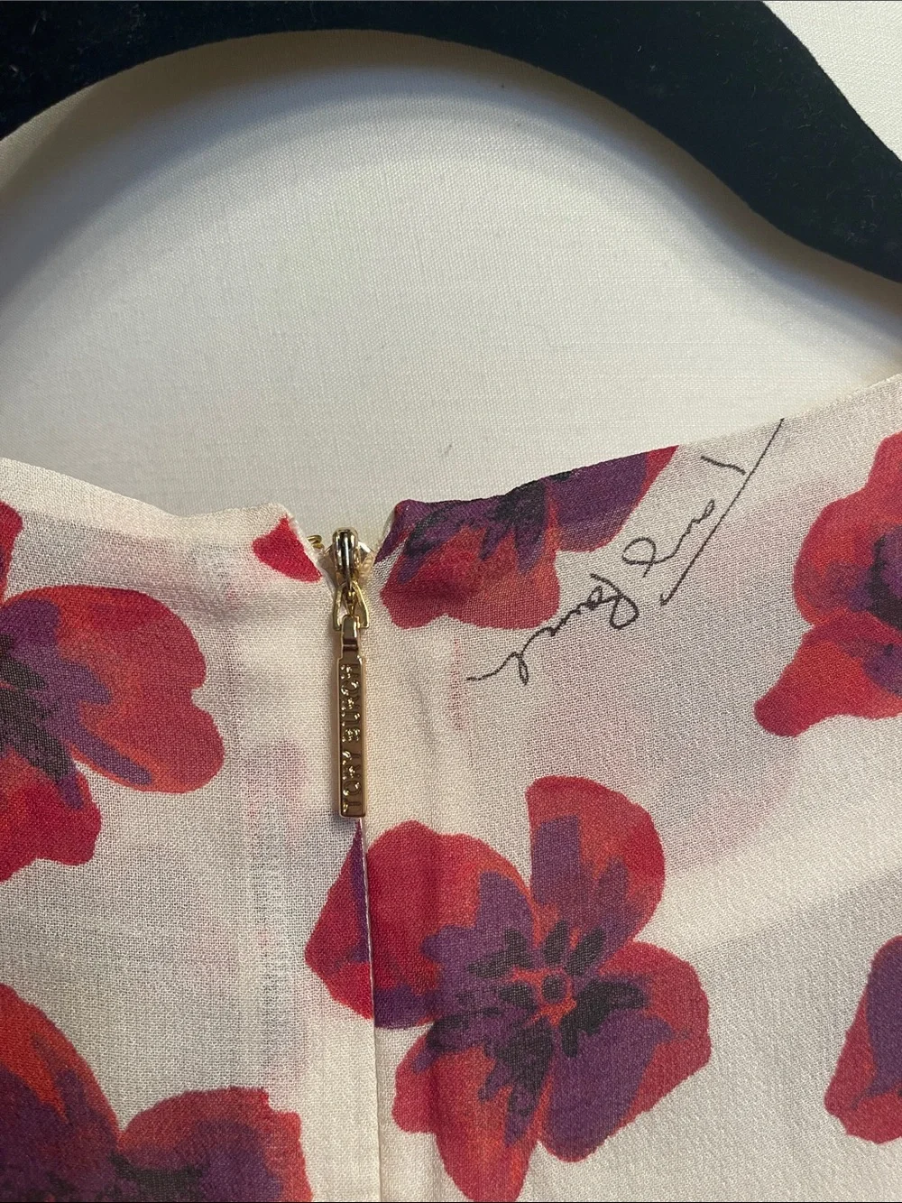 Tory Burch Silk Pink and purple Floral Tie-Neck Dress size 8